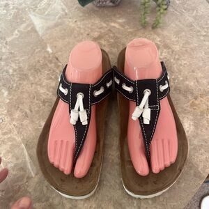 Birkenstock Papillio Leather Nautical Thong Slide Comfort
Sandals Sz 40 US 9